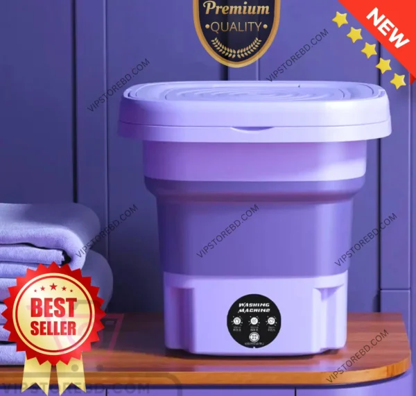 Affordable and versatile mini portable washing machine with drying and UV light sanitization features - perfect for small spaces and on-the-go laundry needs