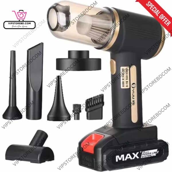 Gun-Style Handheld Vacuum Cleaner with All Attachments and Accessories