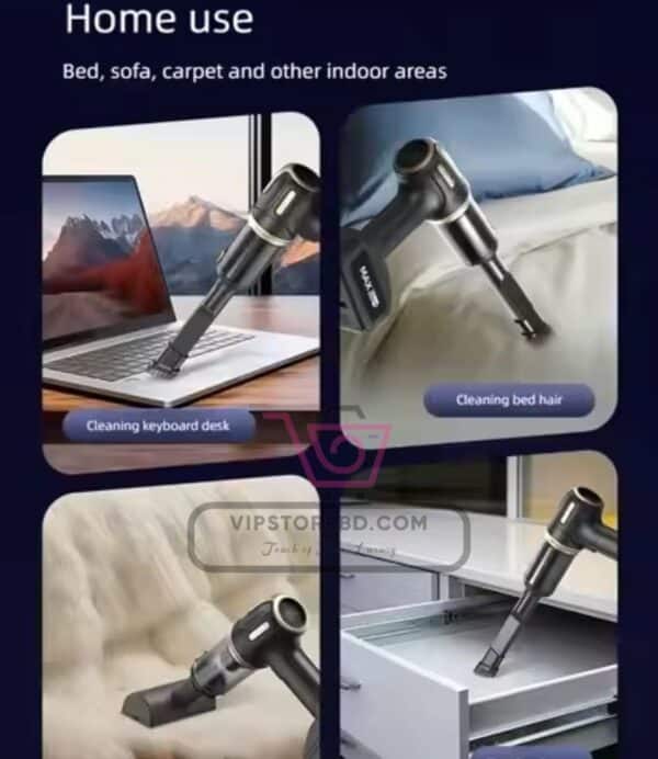 Compact Cordless Vacuum Cleaner Used on Multiple Surfaces at Home