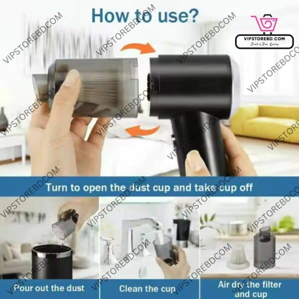 Step-by-Step Instructions for Using Handheld Vacuum Cleaner