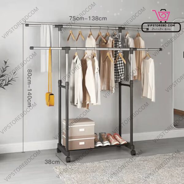 Full telescopic extension mechanism of clothes drying rack