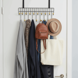 Over The Door 19-Hook Hanger – Heavy-Duty Space-Saving Organizer for Clothes, Hats & Bags | VIPStorebd